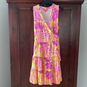 Lilly Pulitzer sleeveless wrap dress, size L